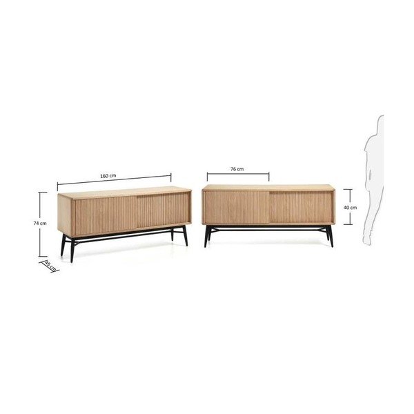 Komoda La Forma Hendrix, dł. 160 cm-image-4
