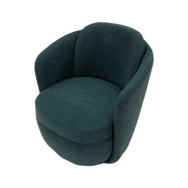 Morski obrotowy fotel z materiału bouclé Torino – Mauro Ferretti-image-3