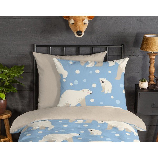 Flanelowa dziecięca pościel jednoosobowa 140x200 cm – Good Morning-image-2