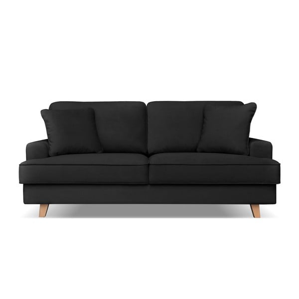 Czarna sofa 3-osobowa Cosmopolitan design Madrid