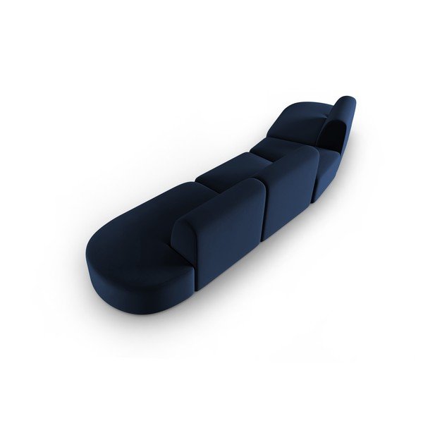 Niebieska aksamitna sofa lewostronna 428 cm Paolo – Milo Casa-image-3