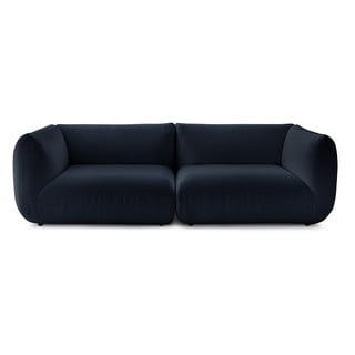 Ciemnoniebieska sztruksowa sofa 260 cm Lecomte – Bobochic Paris