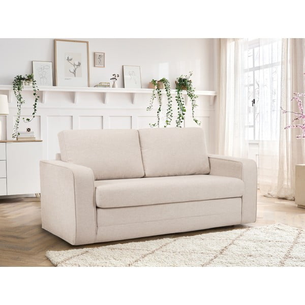 Beżowa rozkładana sofa 160 cm Come – Bobochic Paris-image-1