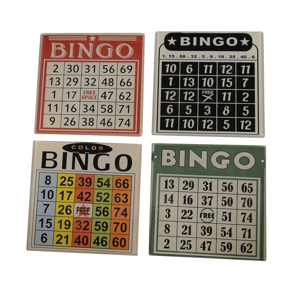 Zestaw 4 podkładek pod szklanki Antic Line Bingo