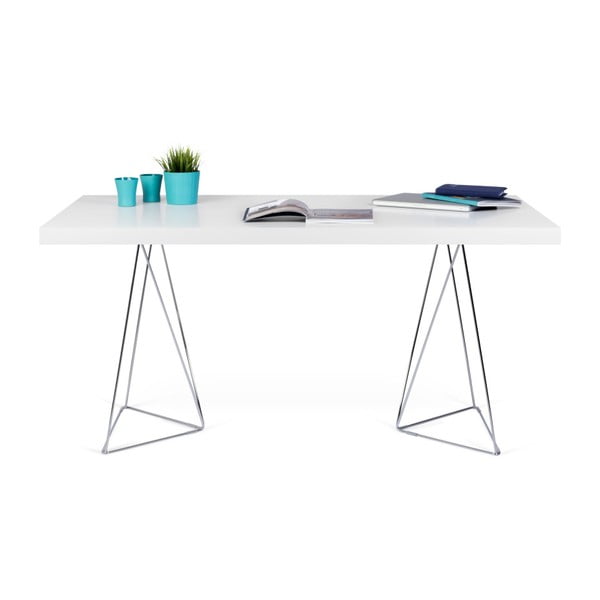 Biały stół do jadalni TemaHome Trestle, dł. 180 cm-image-3