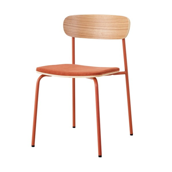 Czerwono-naturalne krzesła zestaw 2 szt. Adriana – Marckeric-image-3