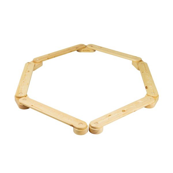 Tor sensoryczny z litego drewna sosnowego w naturalnym kolorze 10x408x5 cm Montessori – Meowbaby-image-2