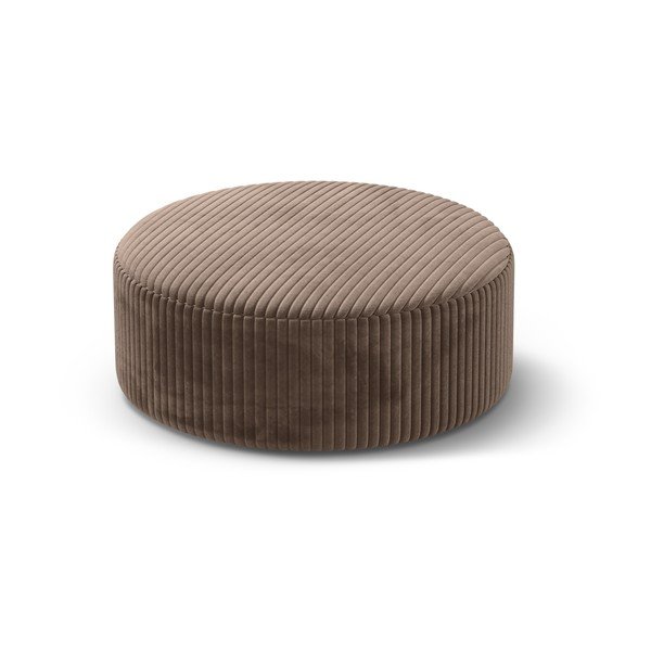 Brązowy sztruksowy puf Dia – Micadoni 