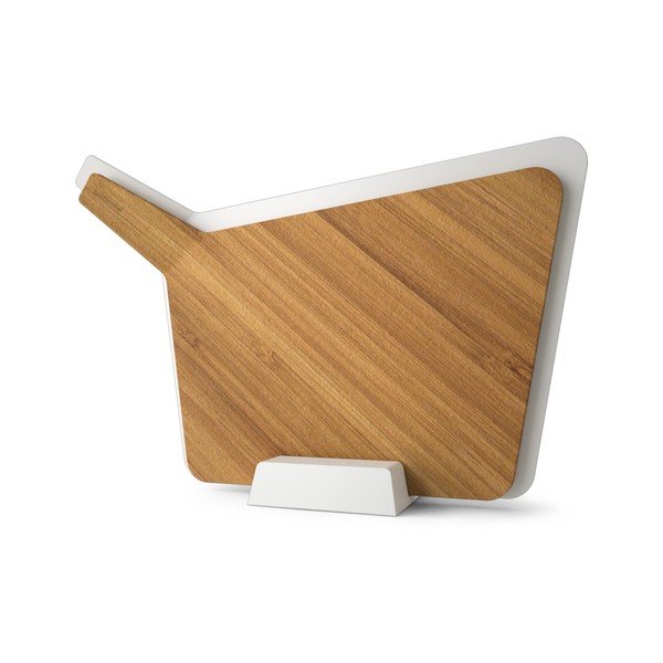 Komplet 2 desek do krojenia ze stojakiem Chopping Board Set, biały-image-2