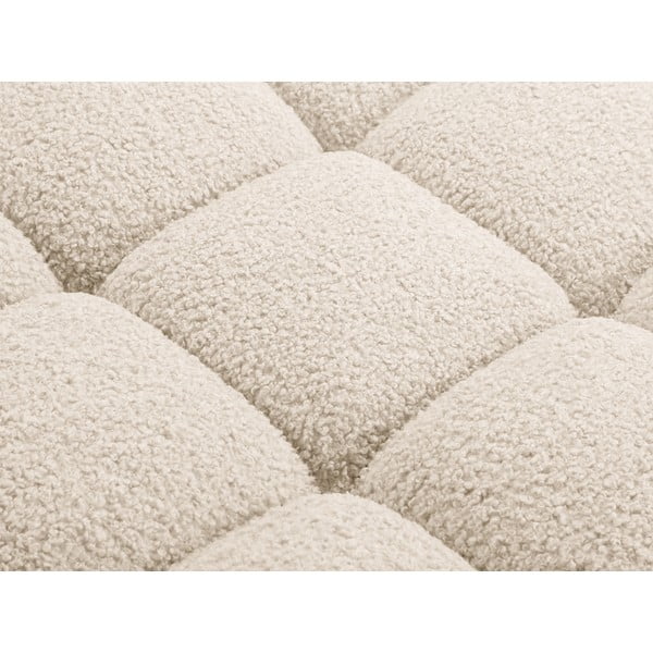 Beżowy podnóżek modułowy z materiału bouclé Bellis – Micadoni Home-image-1