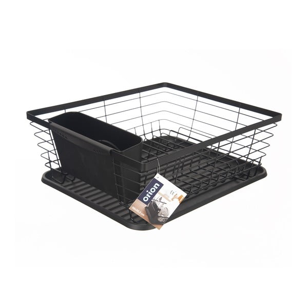 Czarny metalowy ociekacz 36x30,5 cm Radka – Orion-image-2