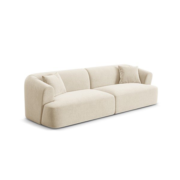Beżowa aksamitna sofa 255 cm Campi – Cosmopolitan Design-image-2