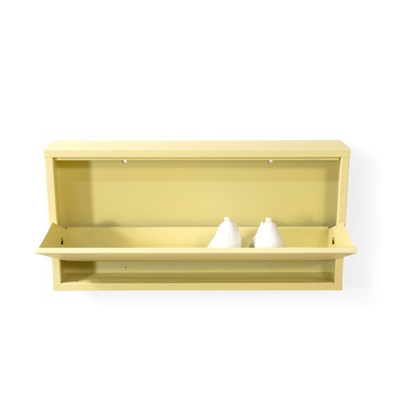 Jasnożółta stalowa uchylna/wisząca szafka na buty 75x37,5x12,5 cm Billy – Spinder Design-image-3