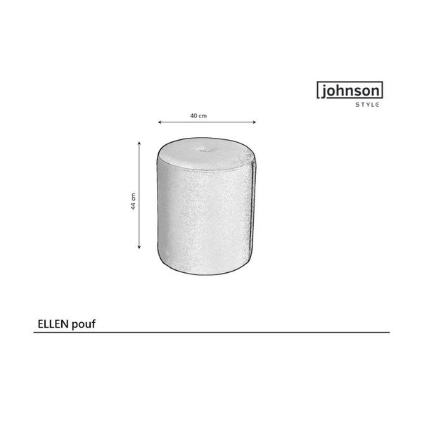 Brązowy puf JohnsonStyle Ellen Magic Velvet, ⌀ 40 cm-image-1