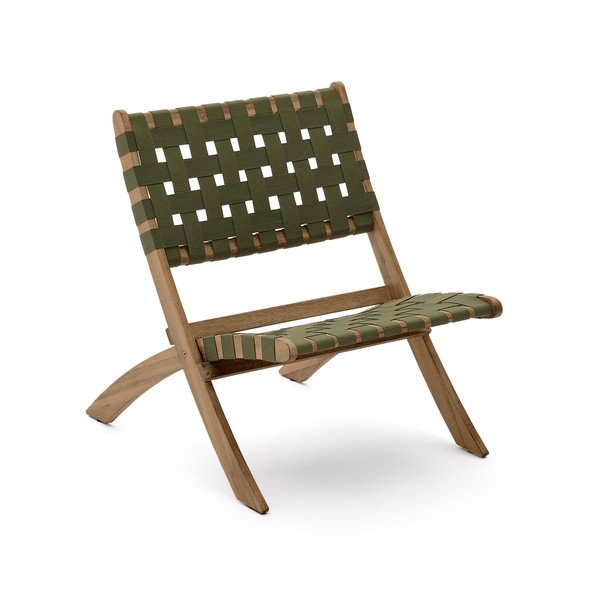 Zielony drewniany fotel ogrodowy Chabeli – Kave Home