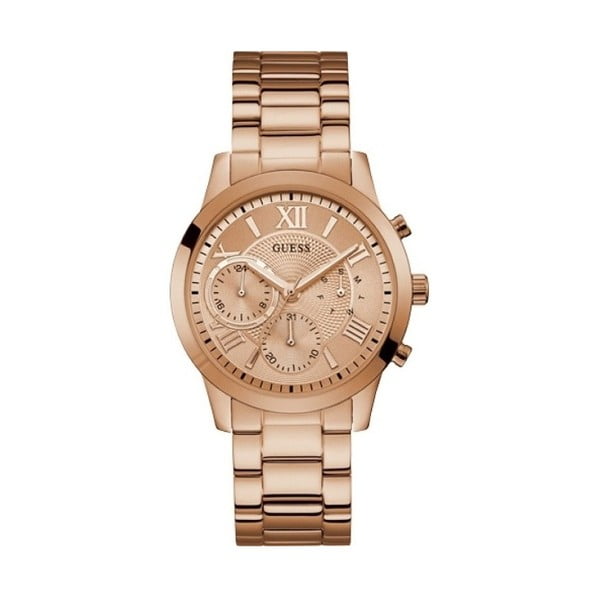 Zegarek damski w różowozłotym kolorze z paskiem ze stali nierdzewnej Guess W1070L3