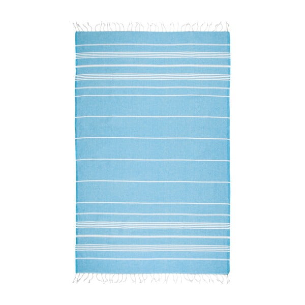 Turkusowy ręcznik hammam Kate Louise Classic, 180x100 cm