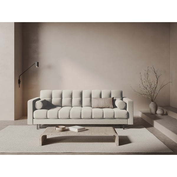 Kremowa rozkładana sofa ze schowkiem 222 cm Bali – Cosmopolitan Design-image-1