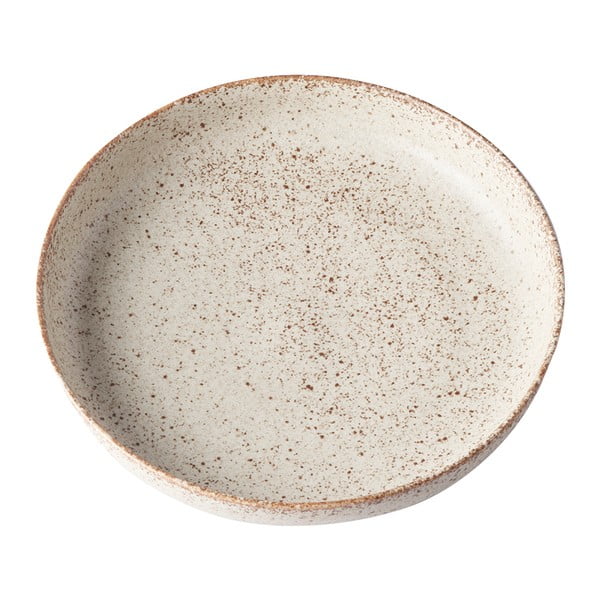 Beżowy głęboki ceramiczny talerz ø 20 cm Fade – MIJ