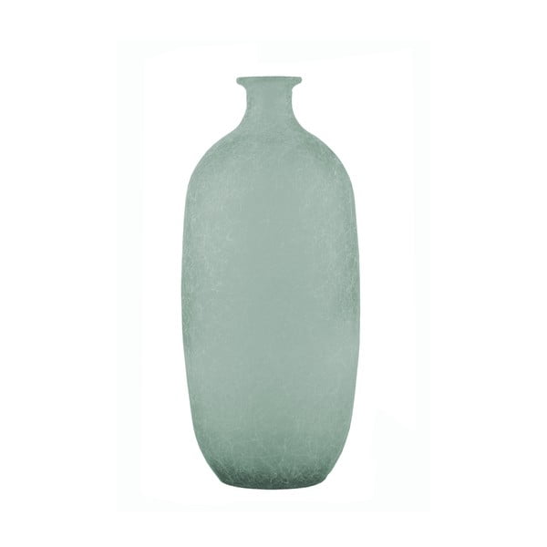 Niebieski wazon ze szkła z recyklingu Ego Dekor Napoles, wys. 38 cm