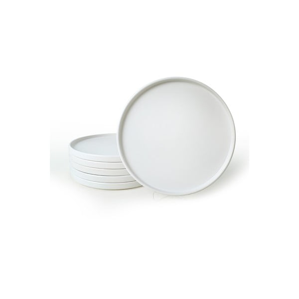 Białe ceramiczne talerze zestaw 6 szt. ø 27 cm – Hermia