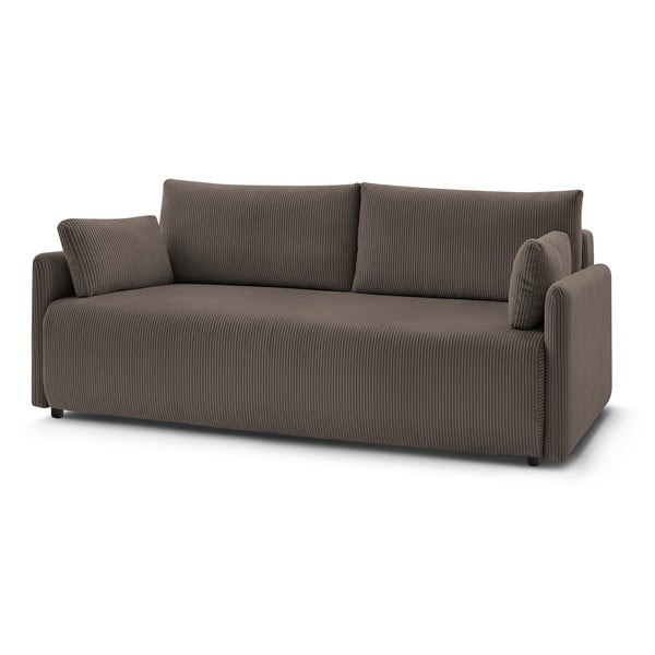 Brązowa sztruksowa rozkładana sofa 211 cm Marcel – Bobochic Paris-image-3