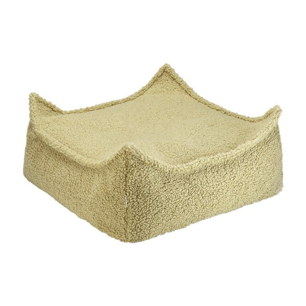 Zielony dziecięcy worek do siedzenia z materiału bouclé Square – Wigiwama