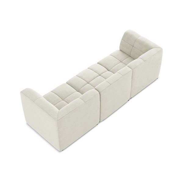 Beżowa sofa z materiału bouclé 255 cm Aloha – Makamii-image-3