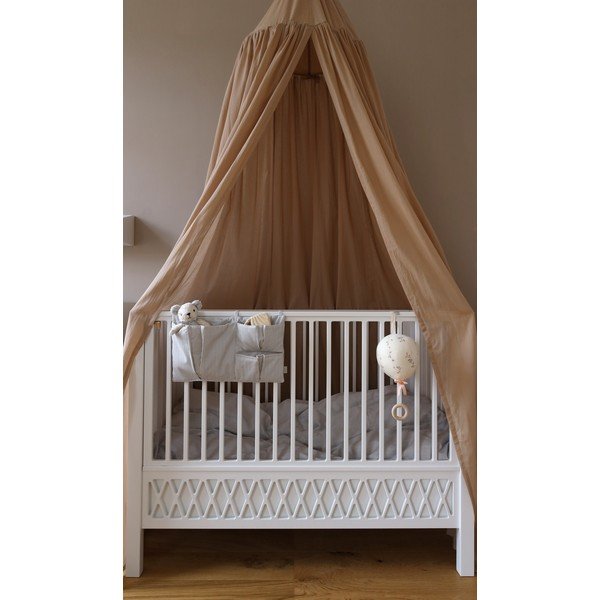 Jasnoniebieski organizer kieszonkowy na łóżeczko  z bawełny organicznej 42 cm Classic Stripes Blue – Cam Cam Copenhagen-image-2