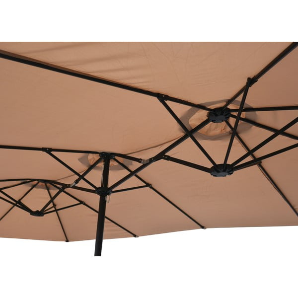 Beżowy parasol ogrodowy 456x270 cm Double – Rojaplast-image-4