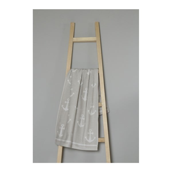 Beżowy ręcznik bawełniany My Home Plus Anchor, 50x90 cm
