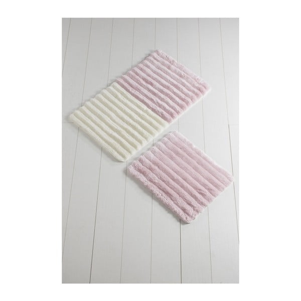 Zestaw 2 różowych dywaników łazienkowych Confetti Bathmats Soft Pink