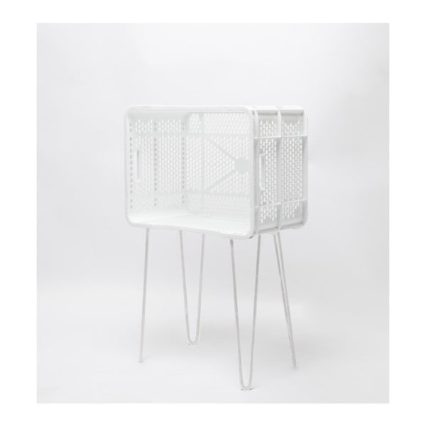 Biały wysoki stolik z tworzywa sztucznego z recyklingu Really Nice Things Eco