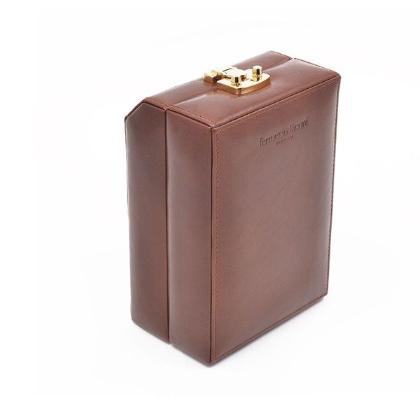 Skórzane puzderko na zegarek Ferruccio Laconi Brown-image-1