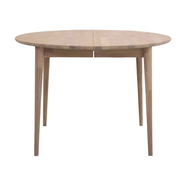 Okrągły rozkładany stół z drewna dębowego Canett Martell, ø 110 cm