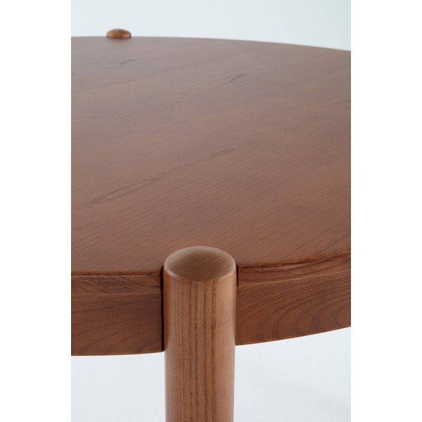 Okrągły stół z litego drewna wiązu ø 120 cm Nattavaara – Jotex-image-4