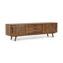 Szafka pod TV z litego drewna mango w naturalnym kolorze 200x60x43 cm Sherman – Bizzotto