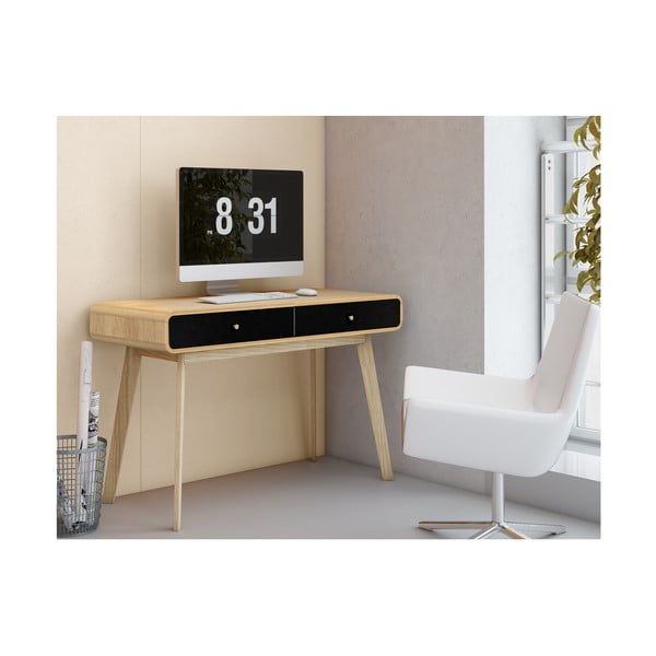 Biurko w dekorze dębu 50x120 cm Cassie – Støraa-image-3