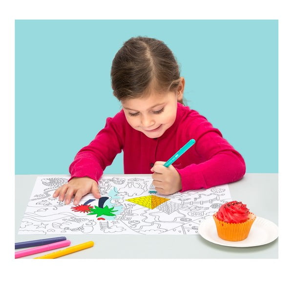 Mata stołowa - kolorowanka dla dzieci OMY Fantastic, 24 szt.