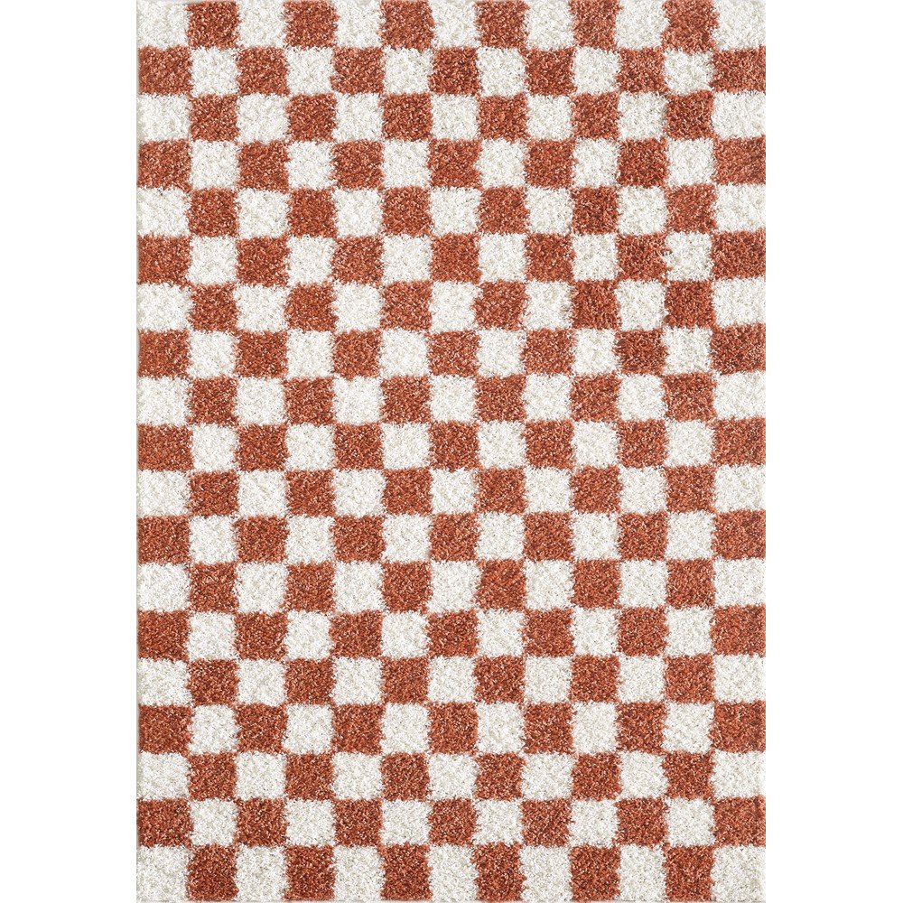 Kremowy/w kolorze terakoty dywan 160x230 cm Grida – ESTE