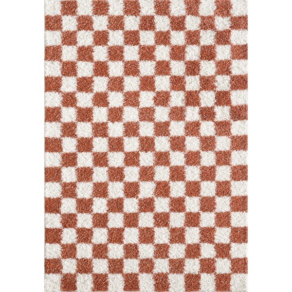 Kremowy/w kolorze terakoty dywan 120x170 cm Grida – ESTE