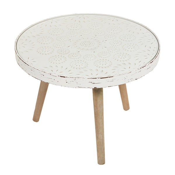 Biały stolik z drewna jodłowego Santiago Pons Fez, 61 cm