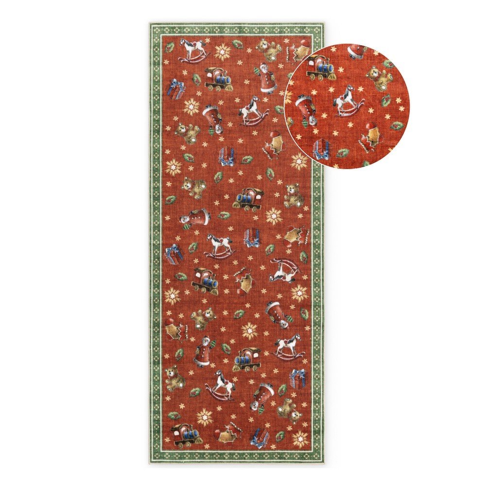 Czerwony/zielony chodnik ze świątecznym motywem 80x200 cm Toy's Delight Nostalgic Noel Red Green – Villeroy&Boch