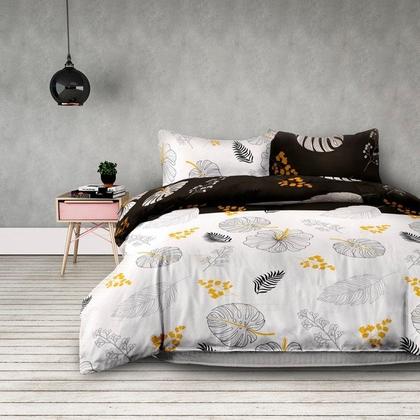 Jednoosobowa pościel z flaneli AmeliaHome Floral Rain, 155x220 cm-image-1