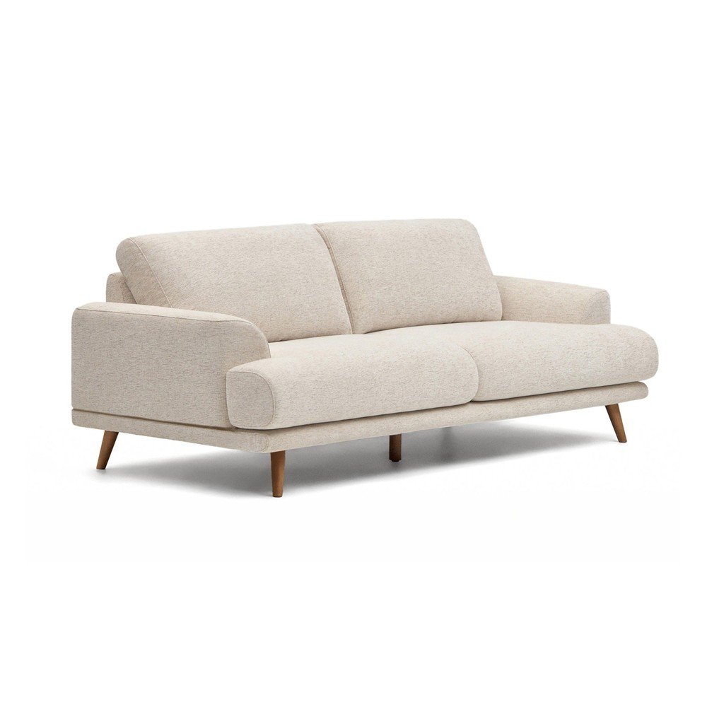 Beżowa sofa z tkaniny szenilowej 211 cm Karin – Kave Home