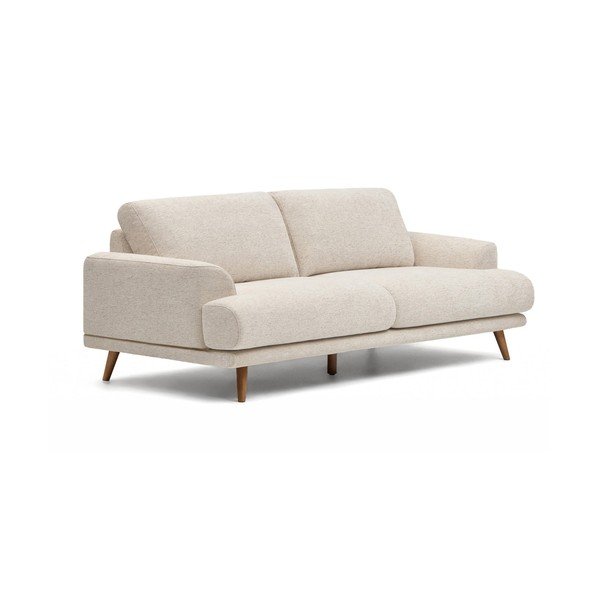 Beżowa sofa z tkaniny szenilowej 211 cm Karin – Kave Home