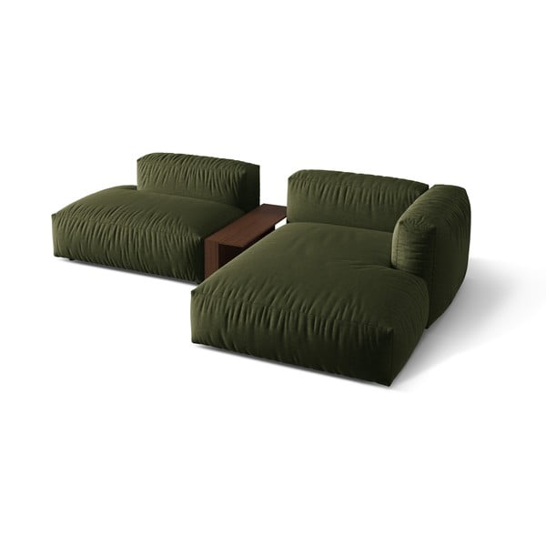 Zielony narożnik modułowy (prawostronny) Martina – Micadoni Home-image-2