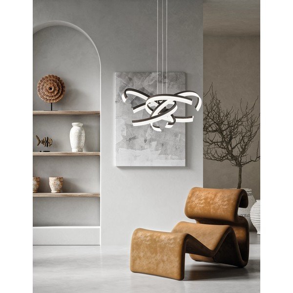 Czarna lampa wisząca LED ze ściemniaczem ø 65 cm Sund TW – Fischer & Honsel-image-1