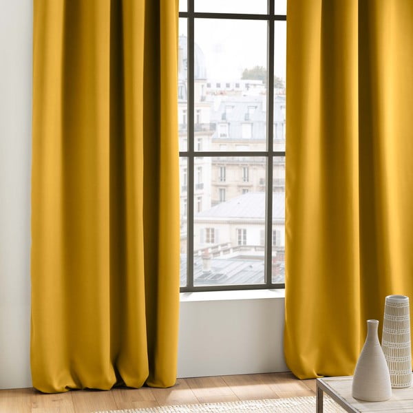 Żółta zasłona zaciemniająca 135x280 cm Occult – douceur d'intérieur-image-2