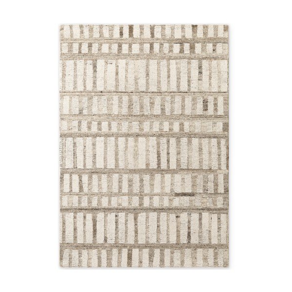 Kremowy wełniany dywan tkany ręcznie 80x150 cm Boho 1.0 Linara – Vikosa